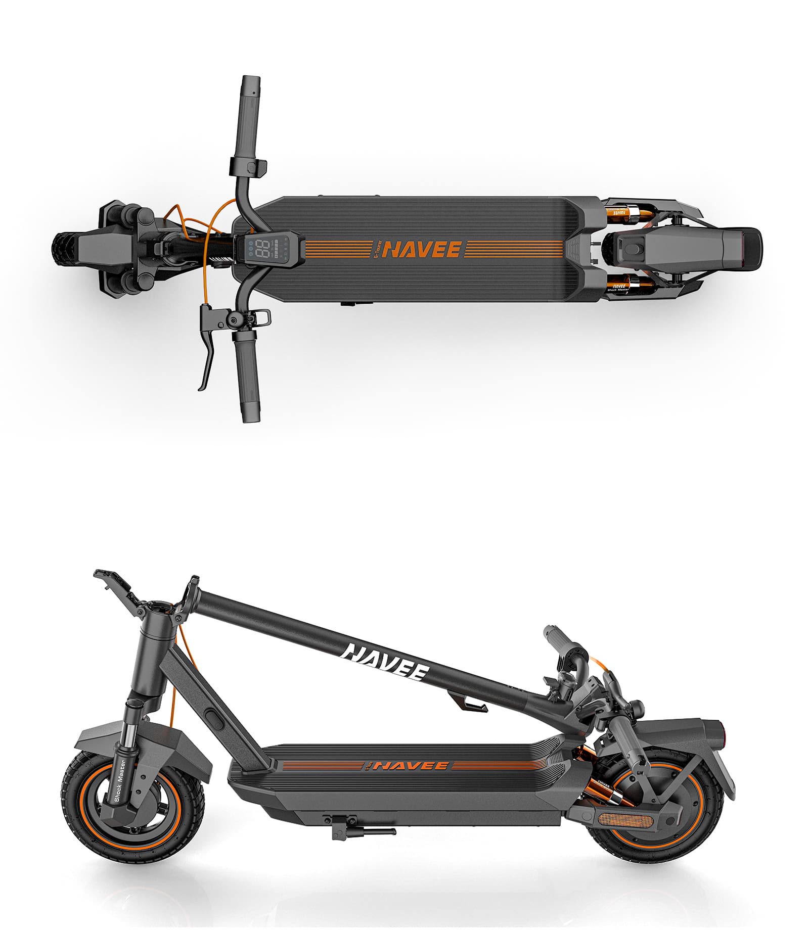 NAVEE - GT3 Pro Electric Scooter w/37.3 miles Max Operating Range & 20 mph Max Speed - Black - Image 3