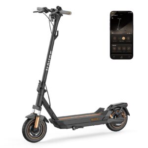 NAVEE - GT5 Max Electric Scooter, 55.9mi Max Range, 25MPH Max Speed, 1638W Motor, Front Fork & Rear Damping, 10" Tires - Black