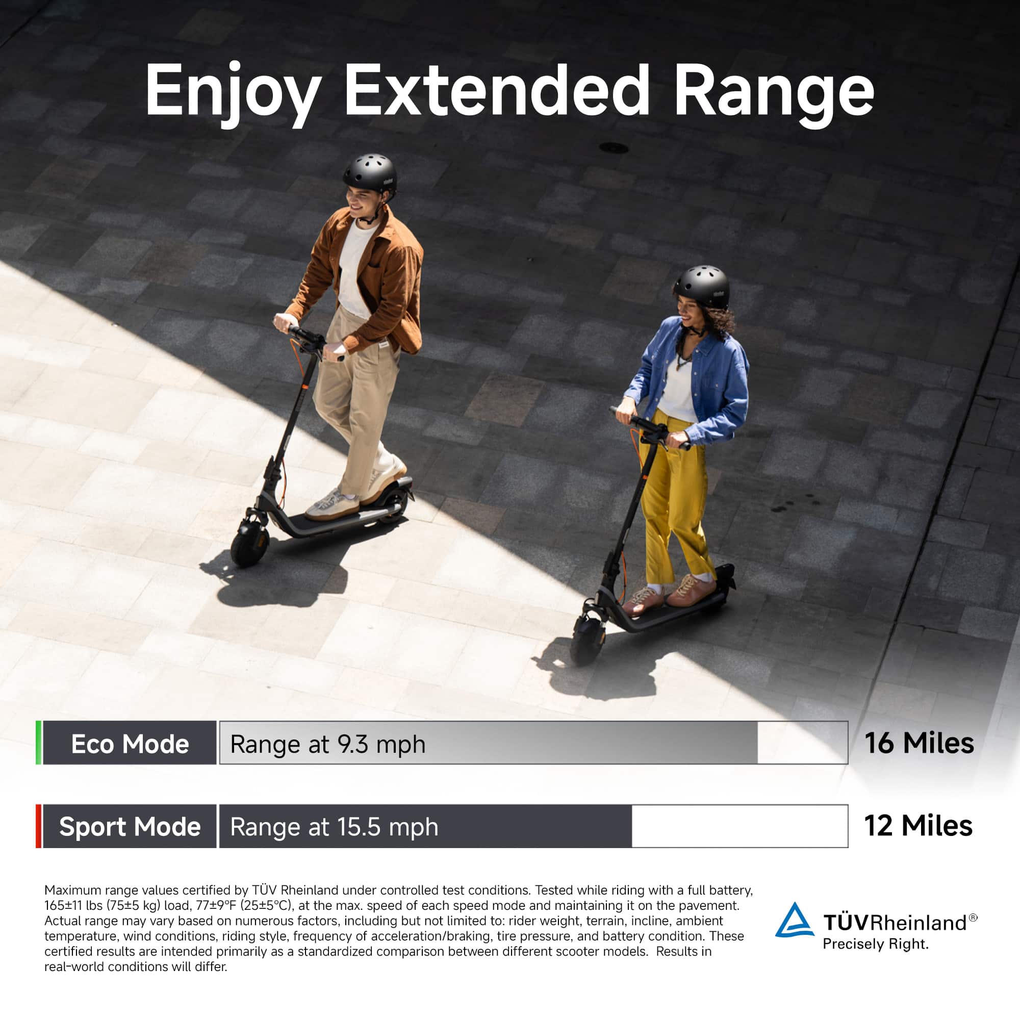 Segway - Ninebot E2 Plus II Electric Scooter, 15 mph Max Speed w/ 16 miles Max Range - Black - Image 5