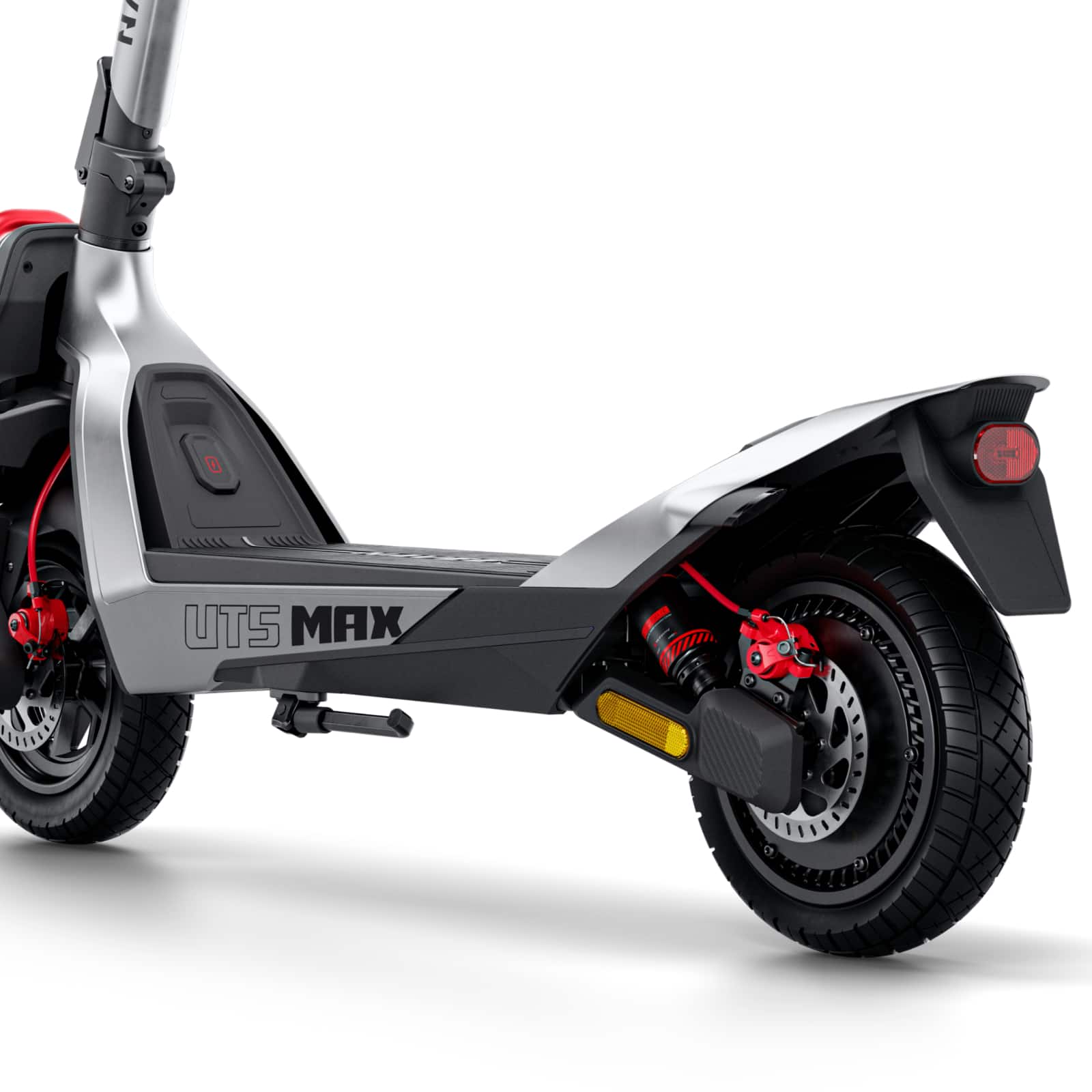 NAVEE - UT5 Max Electric Scooter, 62.1 mi Max Range, 31.1 MPH Max Speed, 2400W Motor, Hydraulic Suspension, 12" Tires - Silver - Image 3