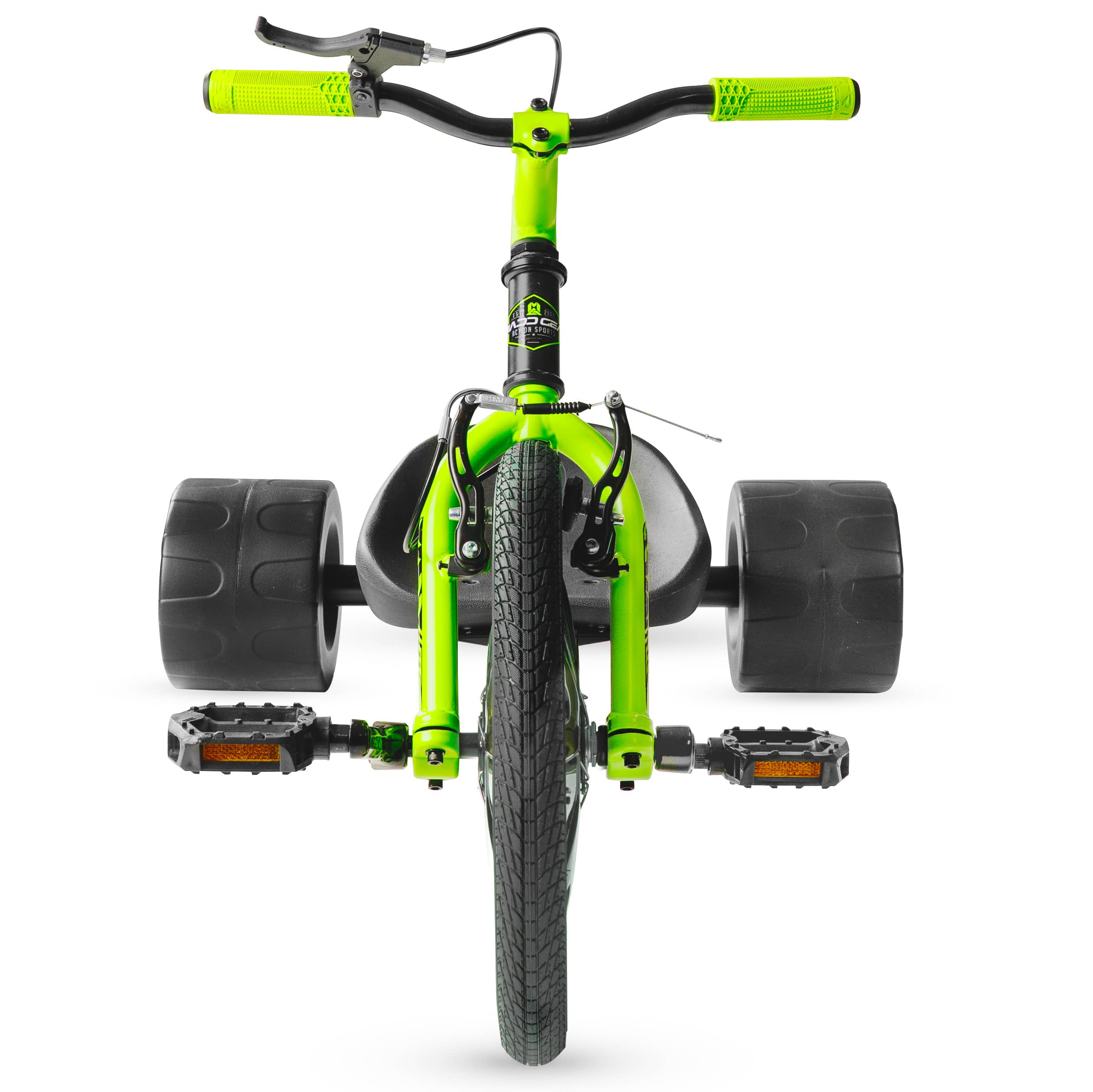 Drift Trike for Kids Ages 5+ – Big Wheel Ride-On with Adjustable Seat – Madd Gear - BLACK/GREEN - Image 4