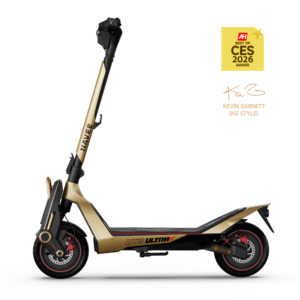 NAVEE - UT5 Ultra X Electric Scooter, 74.6mi Max Range, 43.5MPH Max Speed, Dual 2400W Motors, Hydraulic Suspension, 12" Tires - Gold