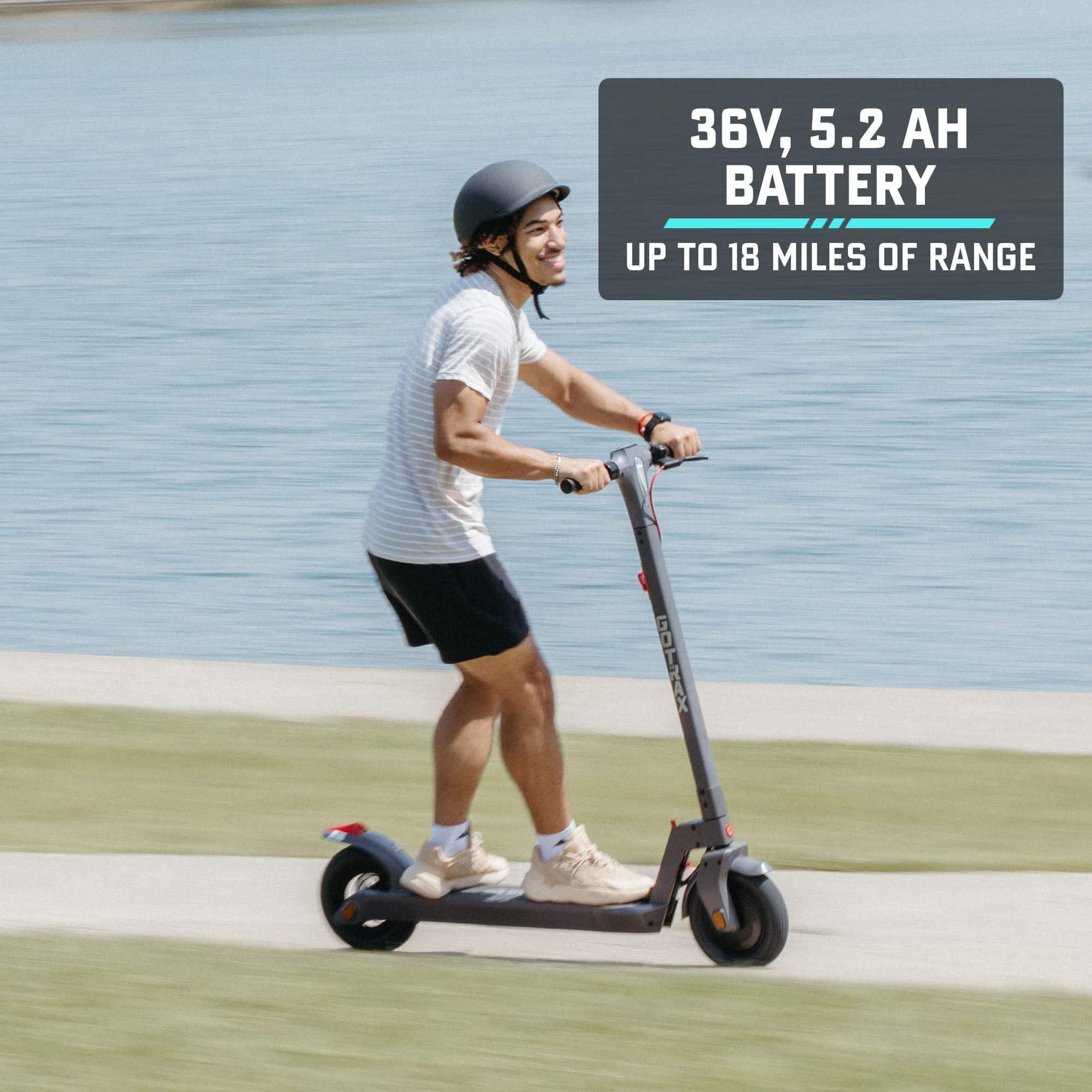 GoTrax - XR PRO Commuting Electric Scooter w/18mi Max Operating Range & 18mph Max Speed - Black - Image 5