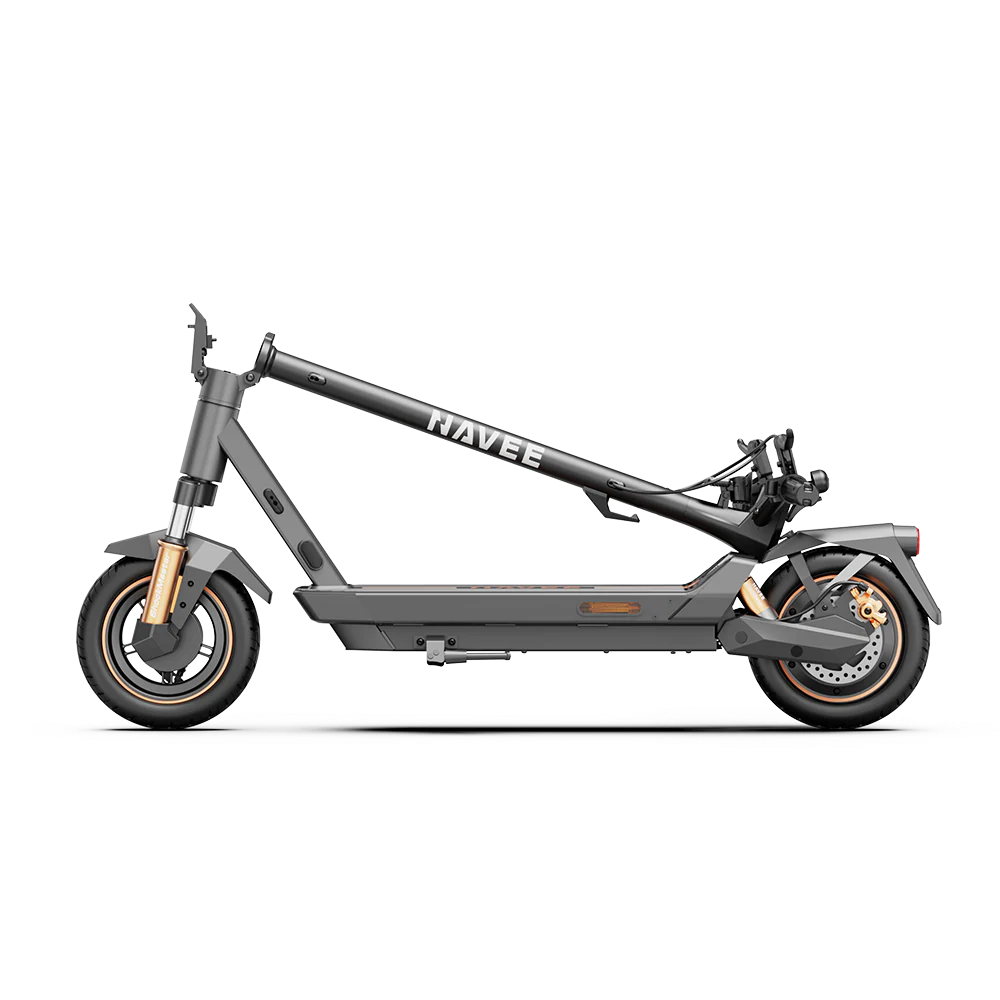 NAVEE - GT5 Max Electric Scooter, 55.9mi Max Range, 25MPH Max Speed, 1638W Motor, Front Fork & Rear Damping, 10" Tires - Black - Image 3