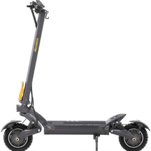 Ausom - F1 Max Foldable Electric Scooter w/ 62 mi Max Operating Range & 20 mph Max Speed, Dual 1400W Motors, 330 lbs Max Load - Gray/Yellow