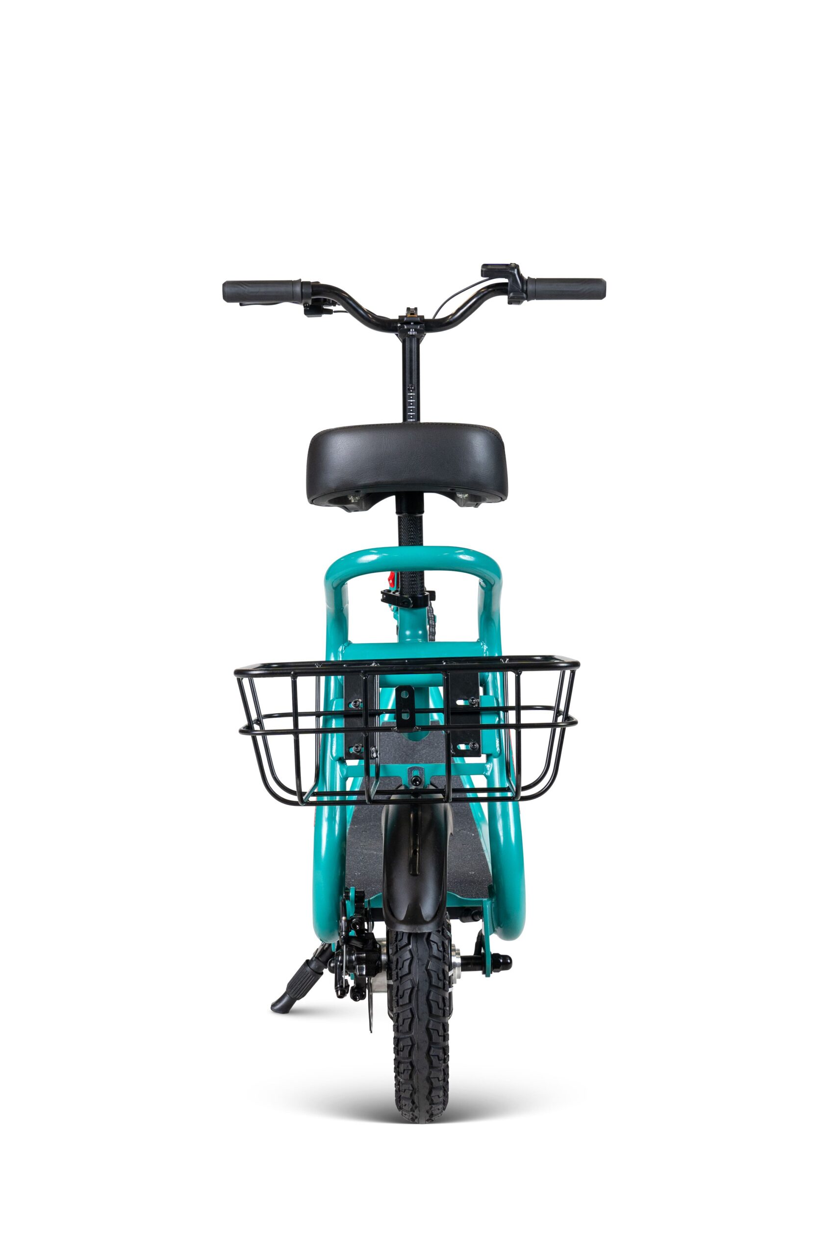 Electric Scooter with Seat & Basket for Adults & Teens – Long Range 18 Miles, 450W Motor, Foldable – Madd Gear Pendolare - Teal - Image 4