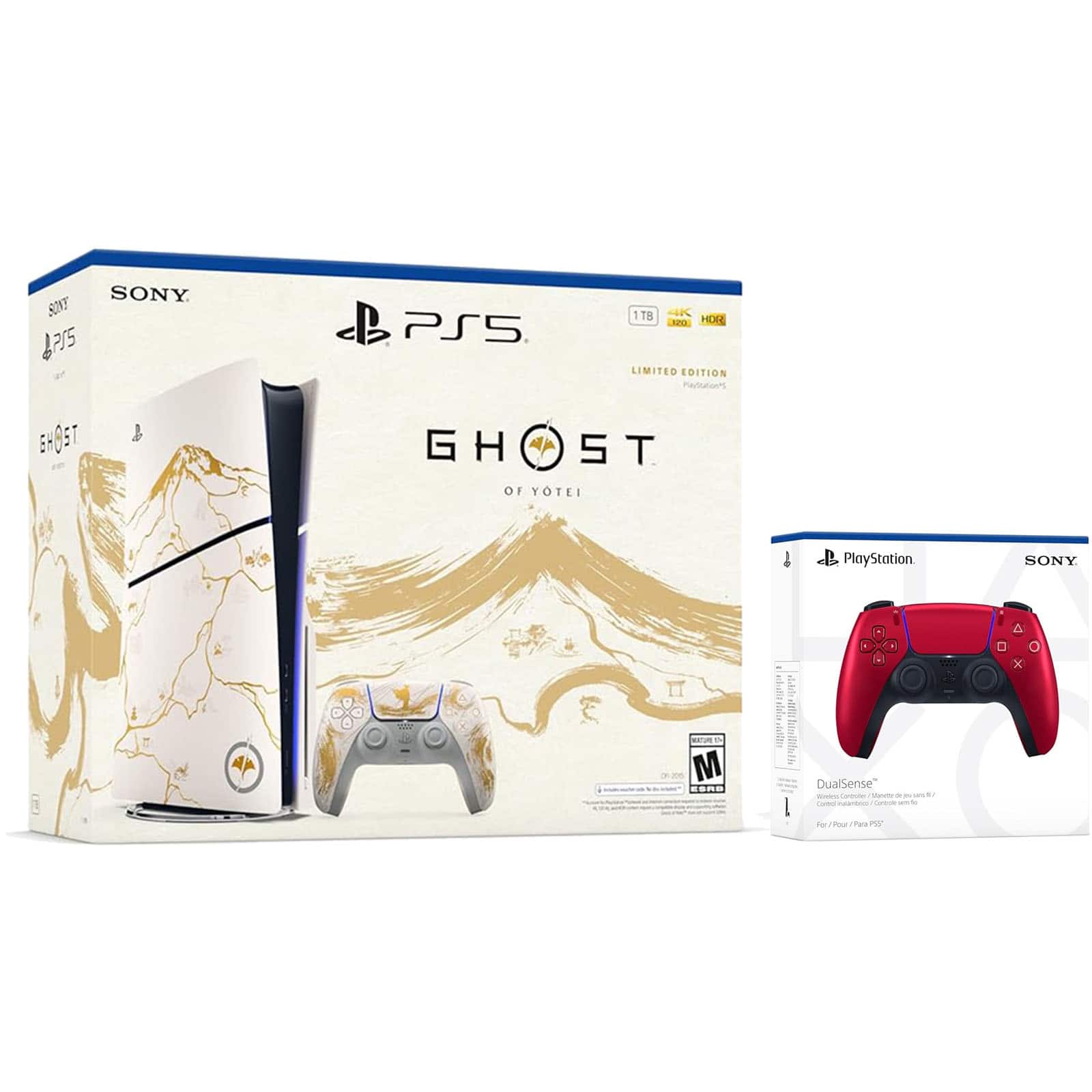 PlayStation 5 Ghost of Yotei Disc Bundle + Extra Controller - PlayStation 5