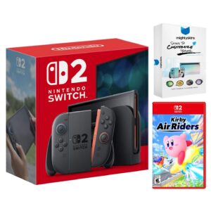 Switch 2 Video Game Console with Kirby Air Riders and MightySkins Code Bundle - Nintendo Switch 2