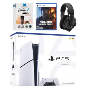 PlayStation 5 Slim Disc Bundle with Call of Duty Black Ops 7, EPOS Headset and MightySkins Code - PlayStation 5