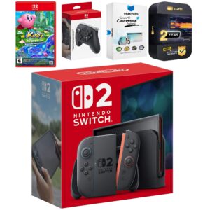 Switch 2 Console with Kirby the Forgotten Land, Pro Controller, MightySkins Code and 2 CPS Year Extended - Nintendo Switch 2