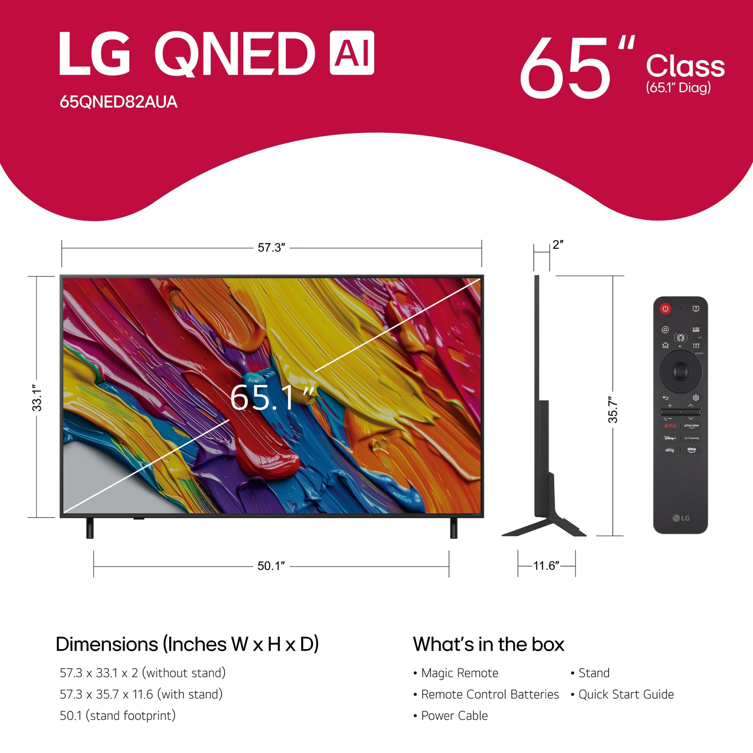 LG - 65" Class 82A Series QNED AI 4K UHD Smart webOS TV (2025) - Image 5