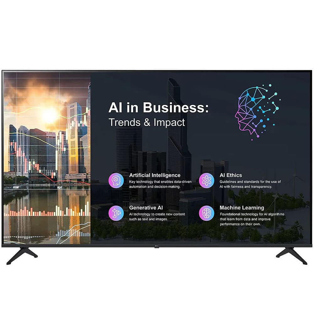 LG - 75" PK640S Series UHD Signage TV with webOS 25 & Easy Content Management