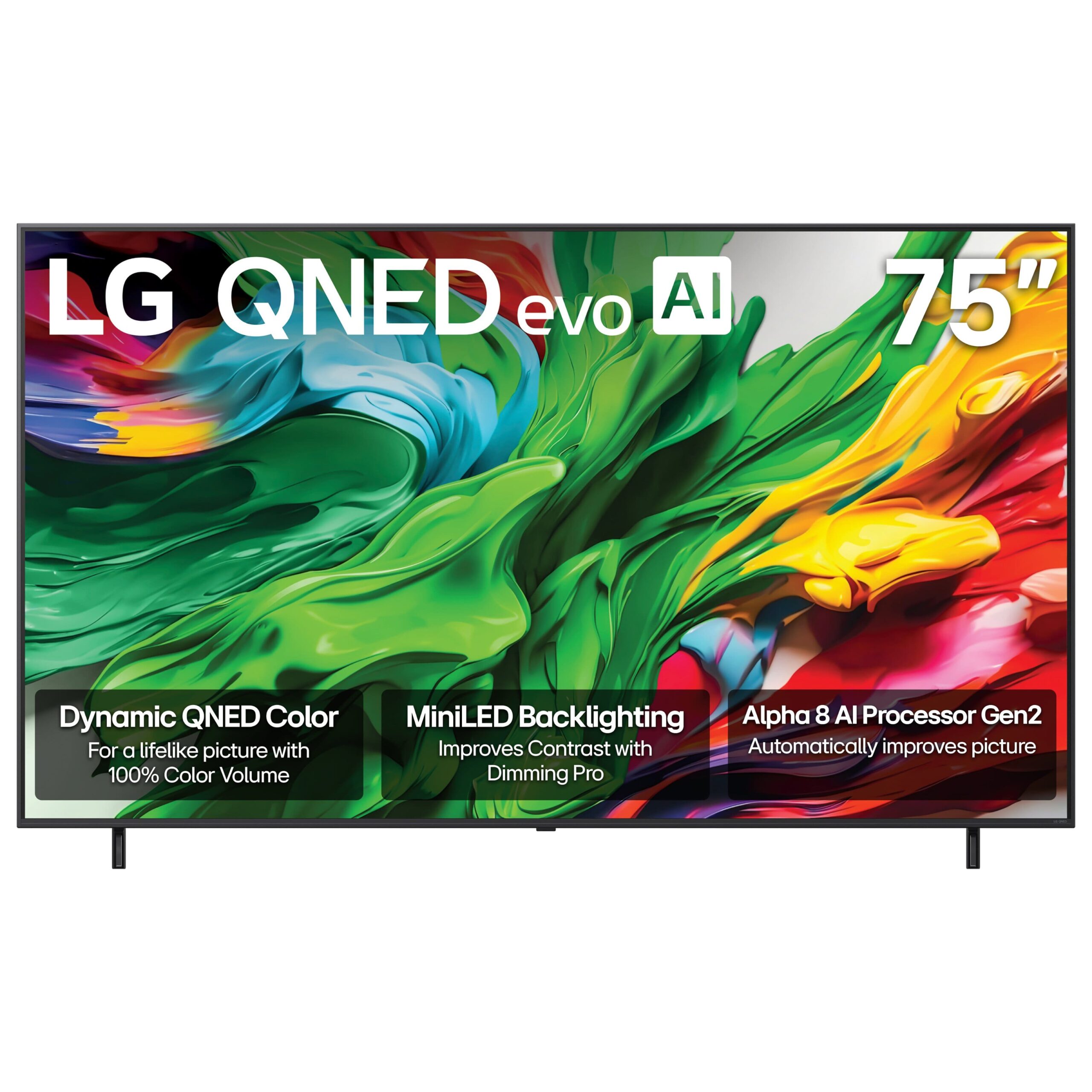 LG - 75" Class 85A Series QNED evo AI MiniLED 4K UHD Smart webOS TV (2025) - Image 2
