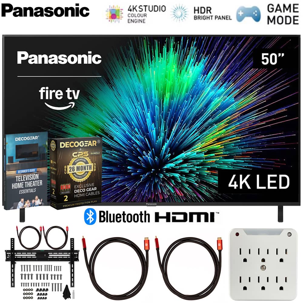 Panasonic - 50" W70 Series LED 4K UHD Smart Fire TV (2025) with 26 Month Extended Warranty Protection Plan Bundle
