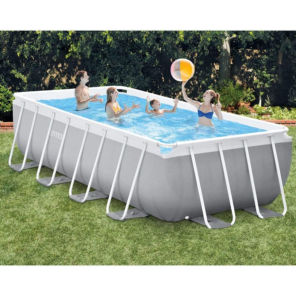 Intex - 16' x 42" Prism Frame Rectangular Above Ground Swimming Pool Set w/ Canopy - Image 3