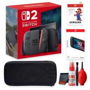 Switch 2 Video Game System Bundle With HORI Screen Protective Filter + Samsung microSD Express Card – 256GB for - Nintendo Switch 2
