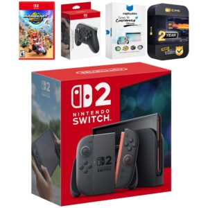 Switch 2 Console with Mario Kart World, Pro Controller, MightySkins Code and 2 CPS Year Extended Warranty - Nintendo Switch 2