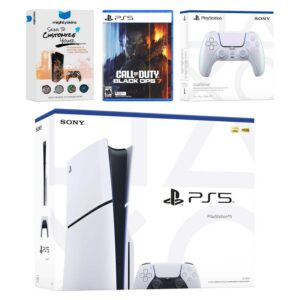 PlayStation 5 Slim Disc Bundle with Call of Duty Black Ops 7 Game, MightySkins Code and Extra Controller - Chroma - PlayStation 5