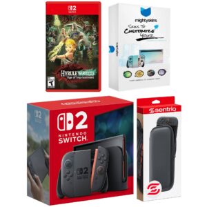 Switch 2 Video Game Console with Hyrule Warriors Age of Imprisonment, MightySkins Code and Protective Case - Nintendo Switch 2