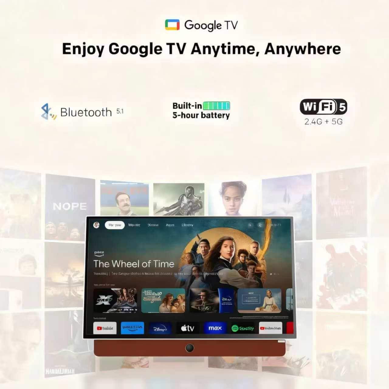 SKYWORTH - Portable 24" LED Full HD Battery Powered Smart Google TV (2024) - Image 5
