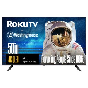 Westinghouse - 50" 4K UHD QLED Roku Smart TV with HDR10+, Dolby Vision, Wi-Fi, Alexa & Google Assistant