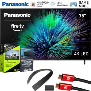 Panasonic - 75" W70 Series LED 4K UHD Smart Fire TV (2025) with 4 Year Extended Protection Plan + WN10 Neck Speaker Bundle
