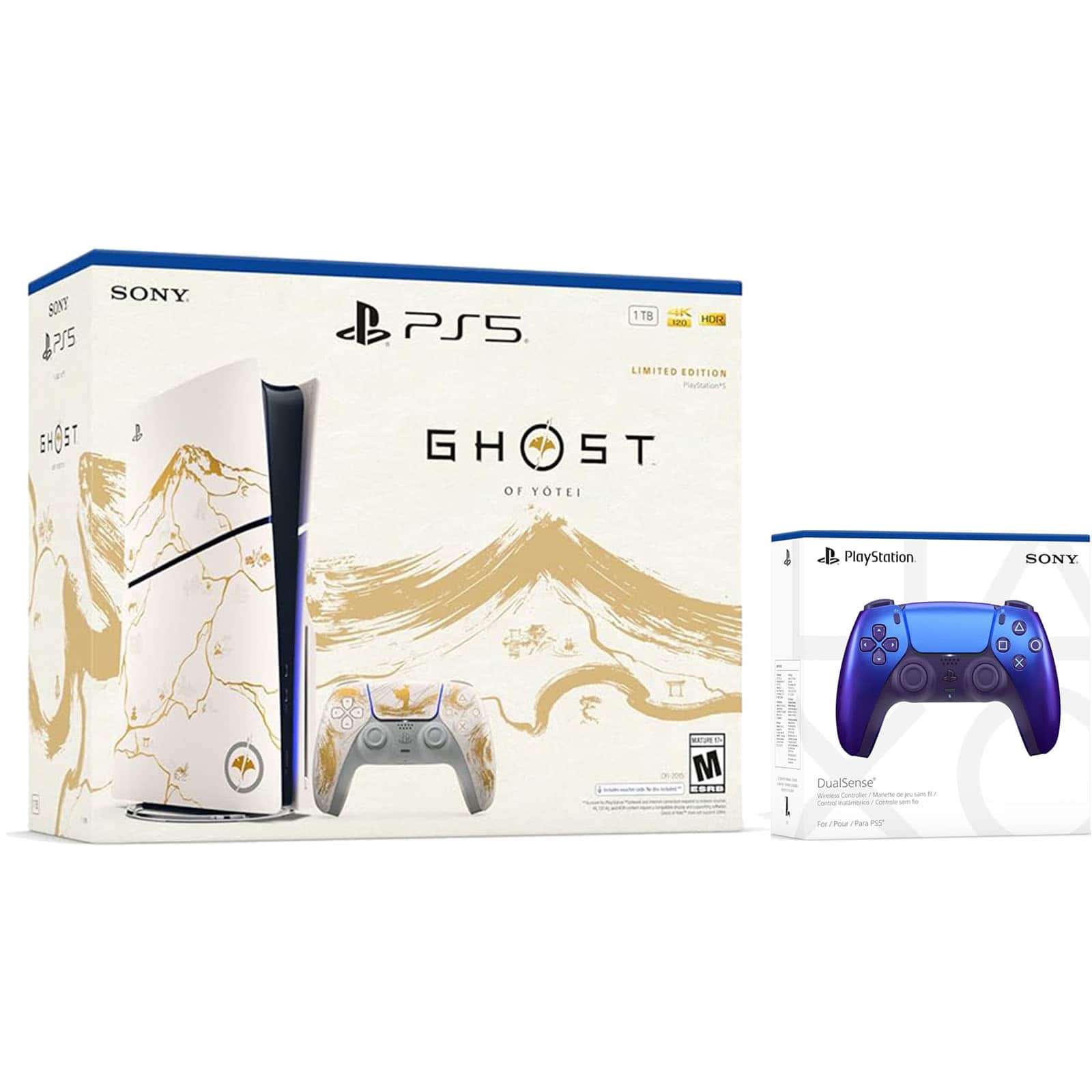 PlayStation 5 Ghost of Yotei Disc Bundle + Extra Controller - PlayStation 5