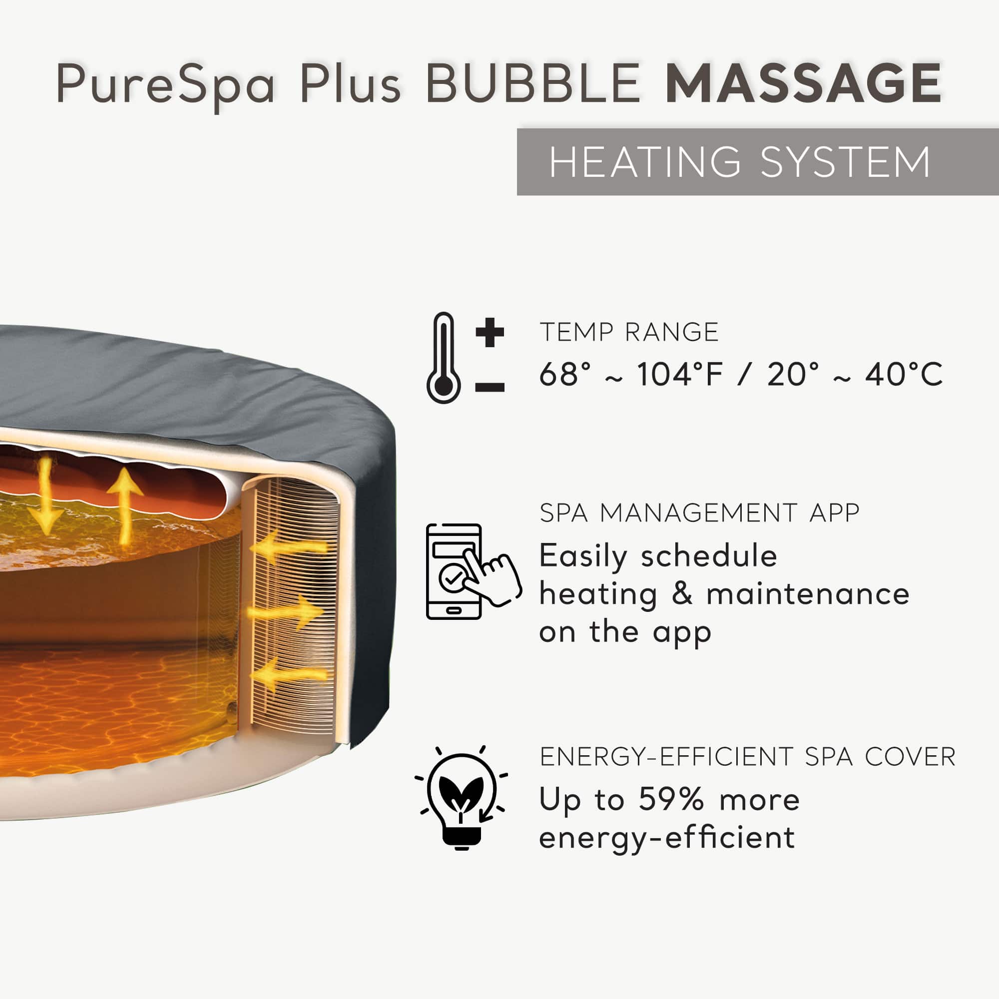 Intex - PureSpa Plus Portable Inflatable Hot Tub Jet Spa w/ 12 Filter Cartridges - Blue - Image 4