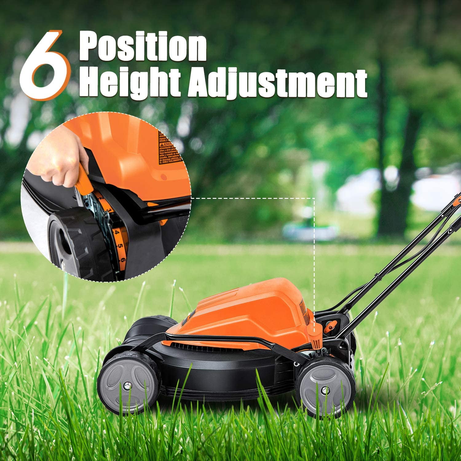 LawnMaster 19 inch 2-in-1 Electric Lawn Mower, 12AMP, ME1218X - Image 7