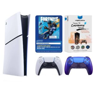 PlayStation 5 Disc Fortnite Flowering Chaos Bundle with Extra Controller and MightySkins Code - PlayStation 5