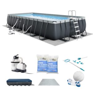 Intex - XTR 24' x 12' x 52" Above Ground Pool and Optiflow 2 Pack Filter Sand