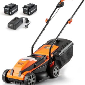 LawnMaster 13in 24 V Cordless Lawn Mower with Push Button Start