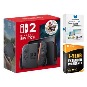 Switch 2 Mario Kart World Bundle with MightySkins Code and 1 Year Extended Warranty - Nintendo Switch 2