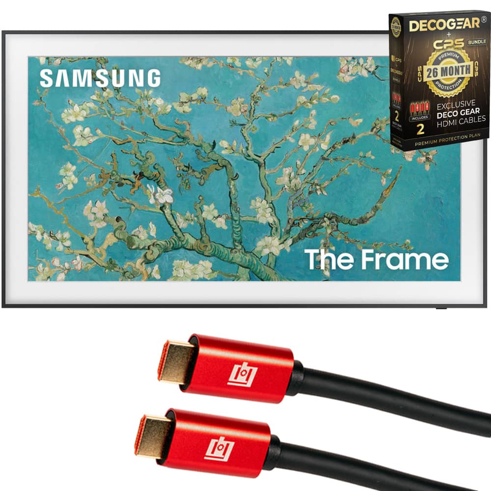 Samsung - 32" The Frame QLED HDR 4K Smart TV (2023) + 26 Month Extended Warranty Bundle