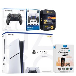 Playstation 5 Slim Disc with Extra Controller, FPS Grip Kit and MightySkins Decal Voucher + 2 Year CPS - PlayStation 5