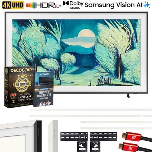Samsung - 65" The Frame QLED 4K AI Smart TV (2025) w/ White Bezel + Protection Bundle - Image 3