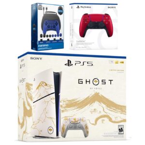 PlayStation 5 Ghost of Yotei Disc Bundle + Extra Controller, Accessory Kit - PlayStation 5