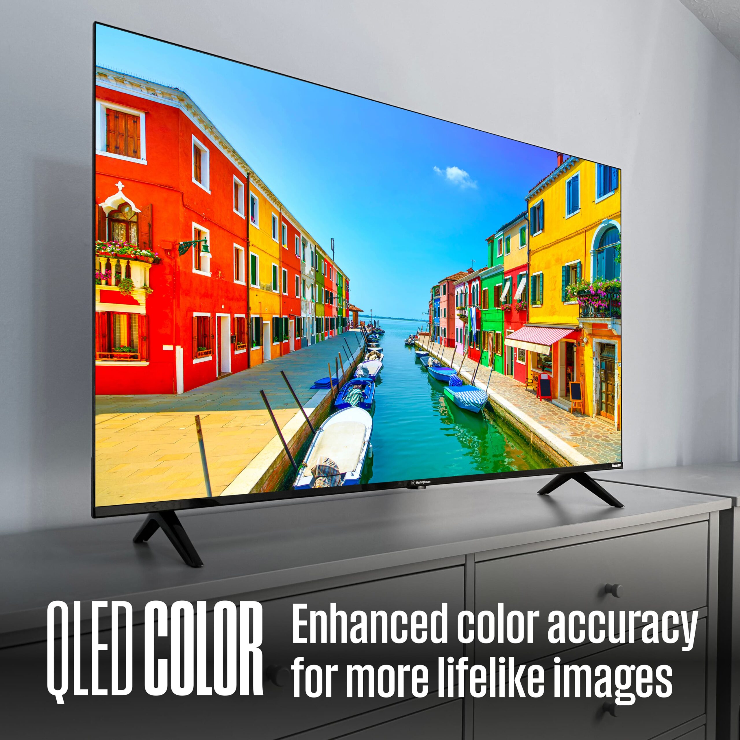 Westinghouse - 32" Class Smart Roku TV, HD QLED, Dolby Digital+, Wi-Fi, Bluetooth, AirPlay, Alexa & Google Assistant - Image 2