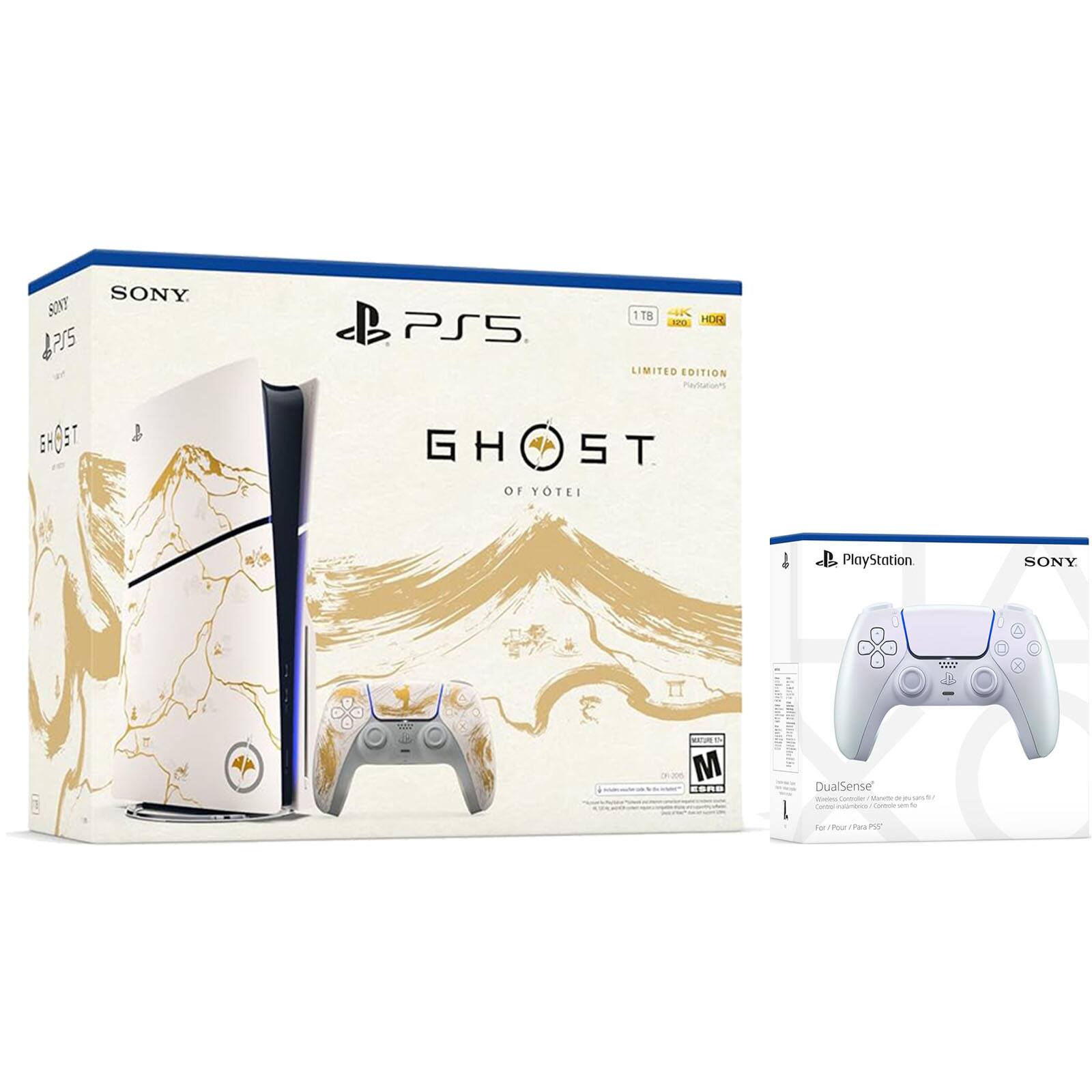 PlayStation 5 Ghost of Yotei Disc Bundle + Extra Controller - PlayStation 5