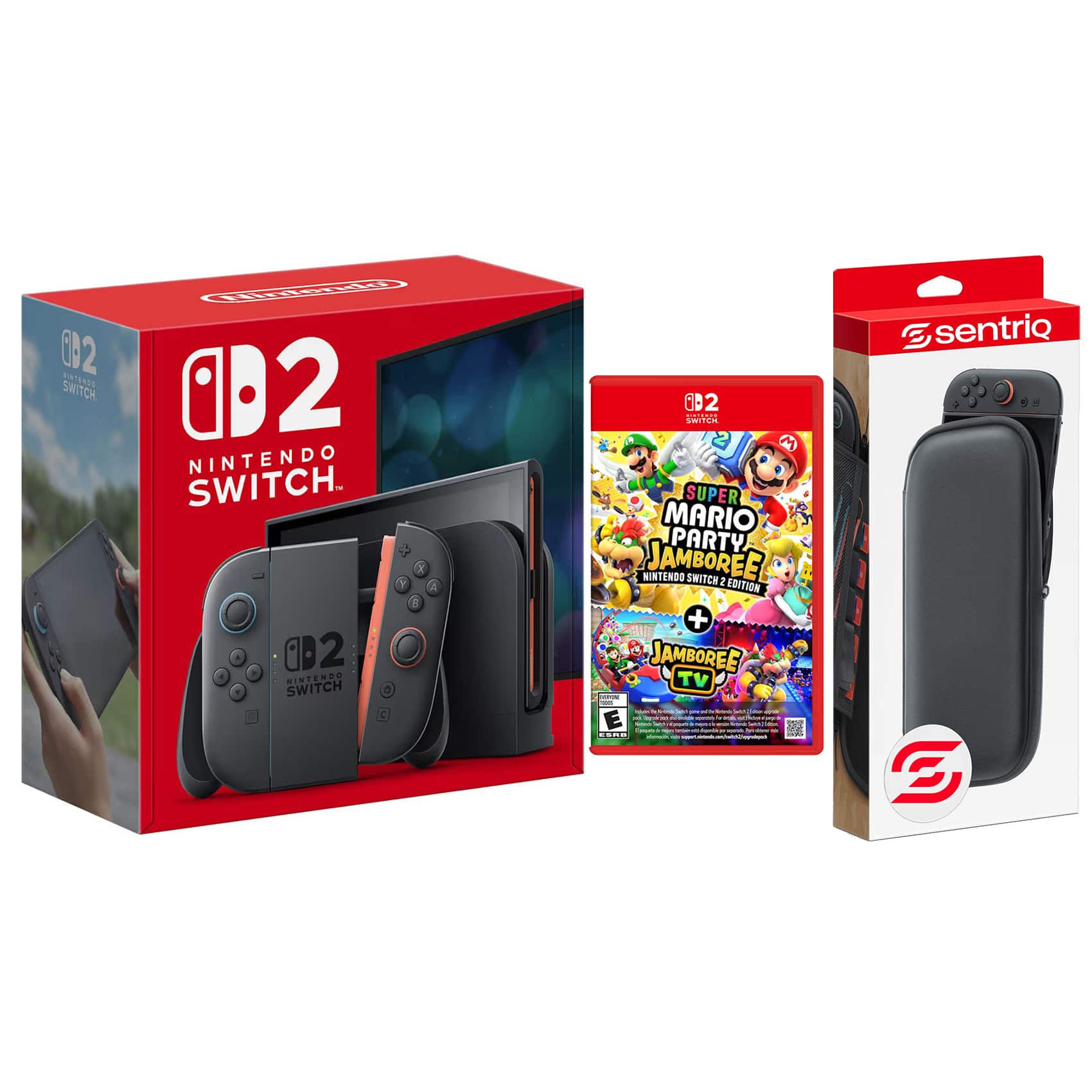 Switch 2 Console with Super Mario Party Jamboree and Protective Case Bundle - Nintendo Switch 2