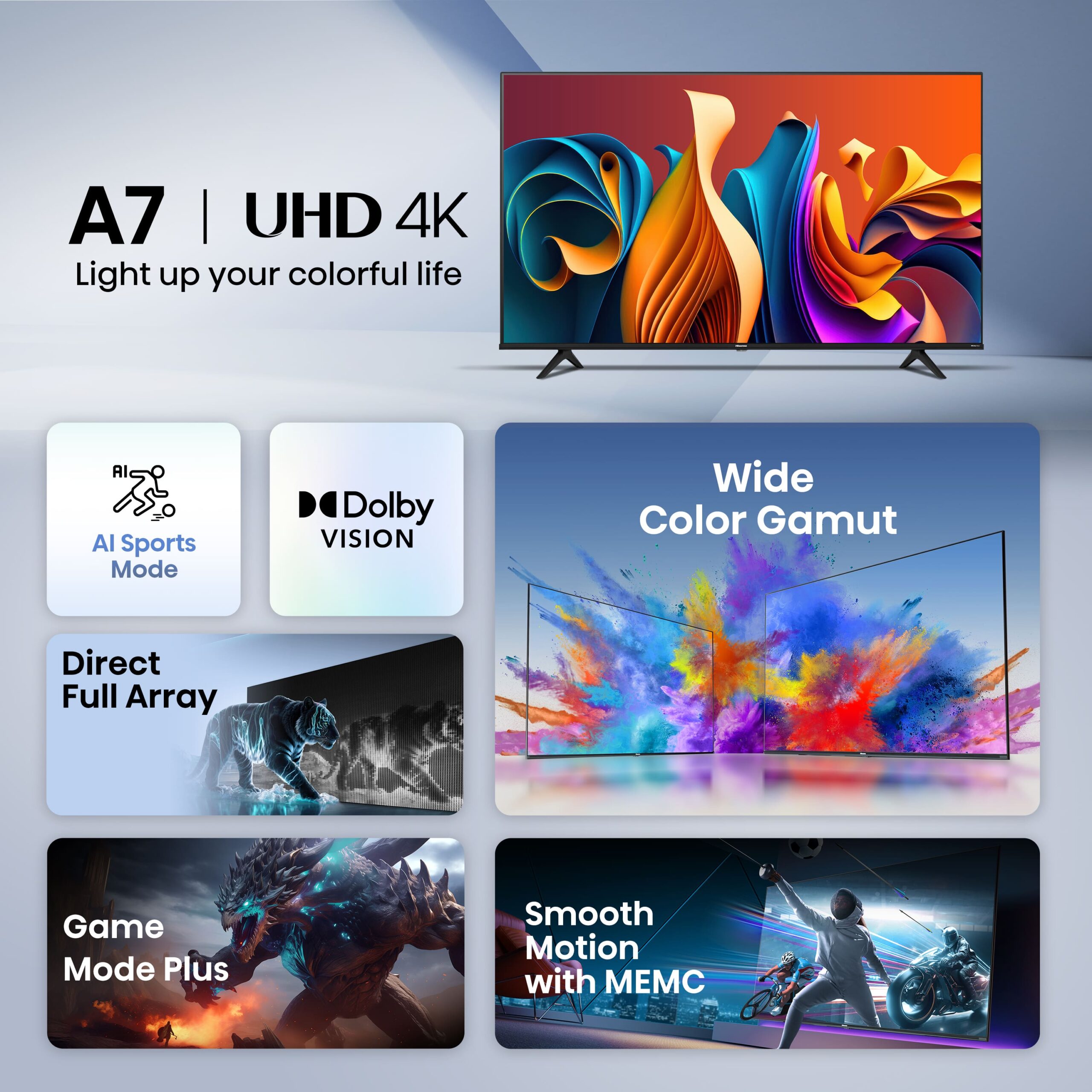 Hisense - 75" Class A7 Series LED 4K UHD WCG Smart Google TV (2024) - Image 4