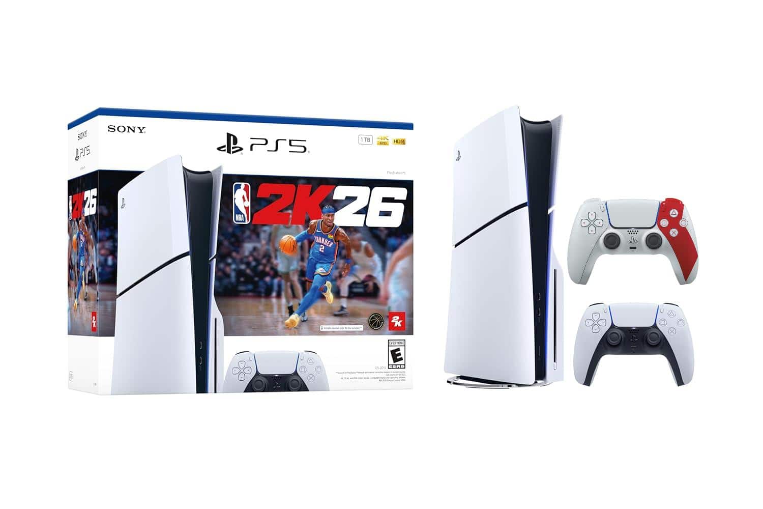 PlayStation 5 NBA26 Disc Console Slim w/DualSense Controller God of War 20th - PlayStation 5