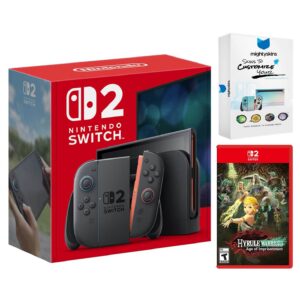 Switch 2 Video Game Console with Hyrule Warriors Age of Imprisonment and MightySkins Code Bundle - Nintendo Switch 2