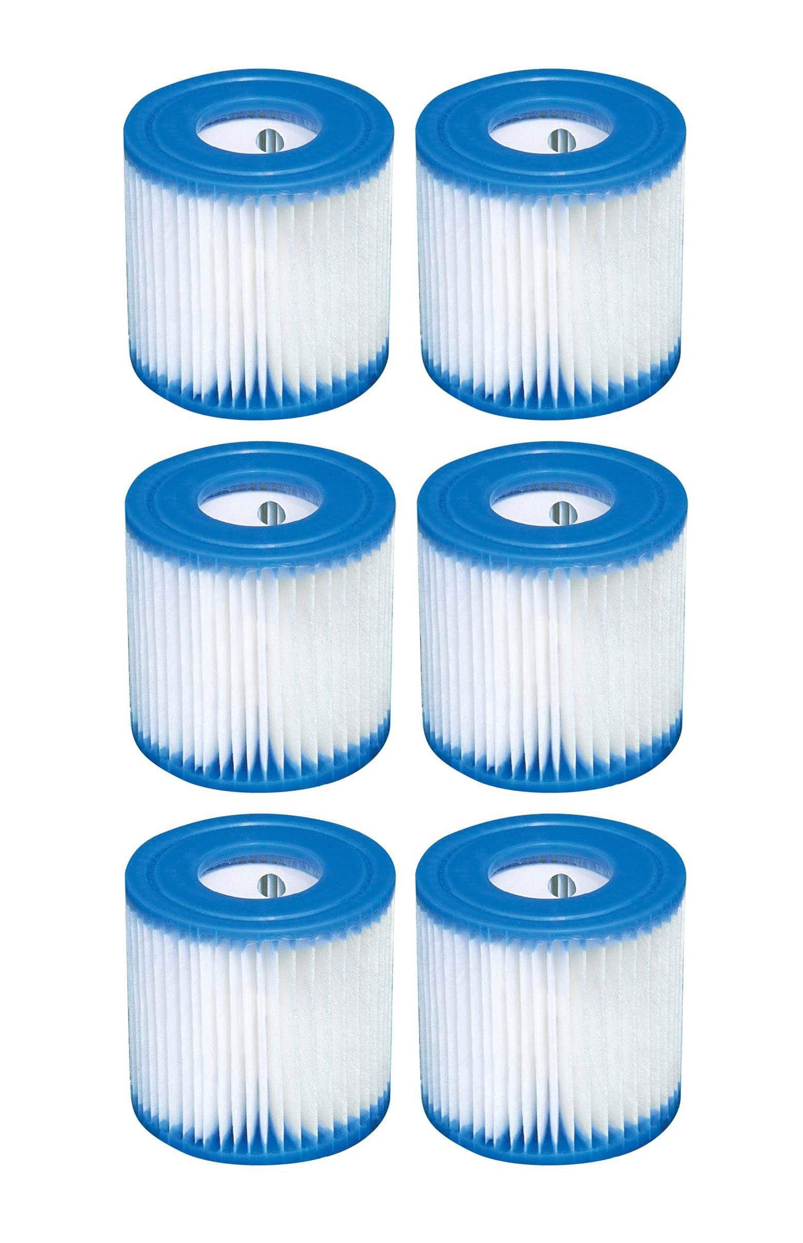 Intex - 10ft x 30in Metal Frame Above Ground Pool Set & 6 Type H Filter Cartridges - Blue - Image 4