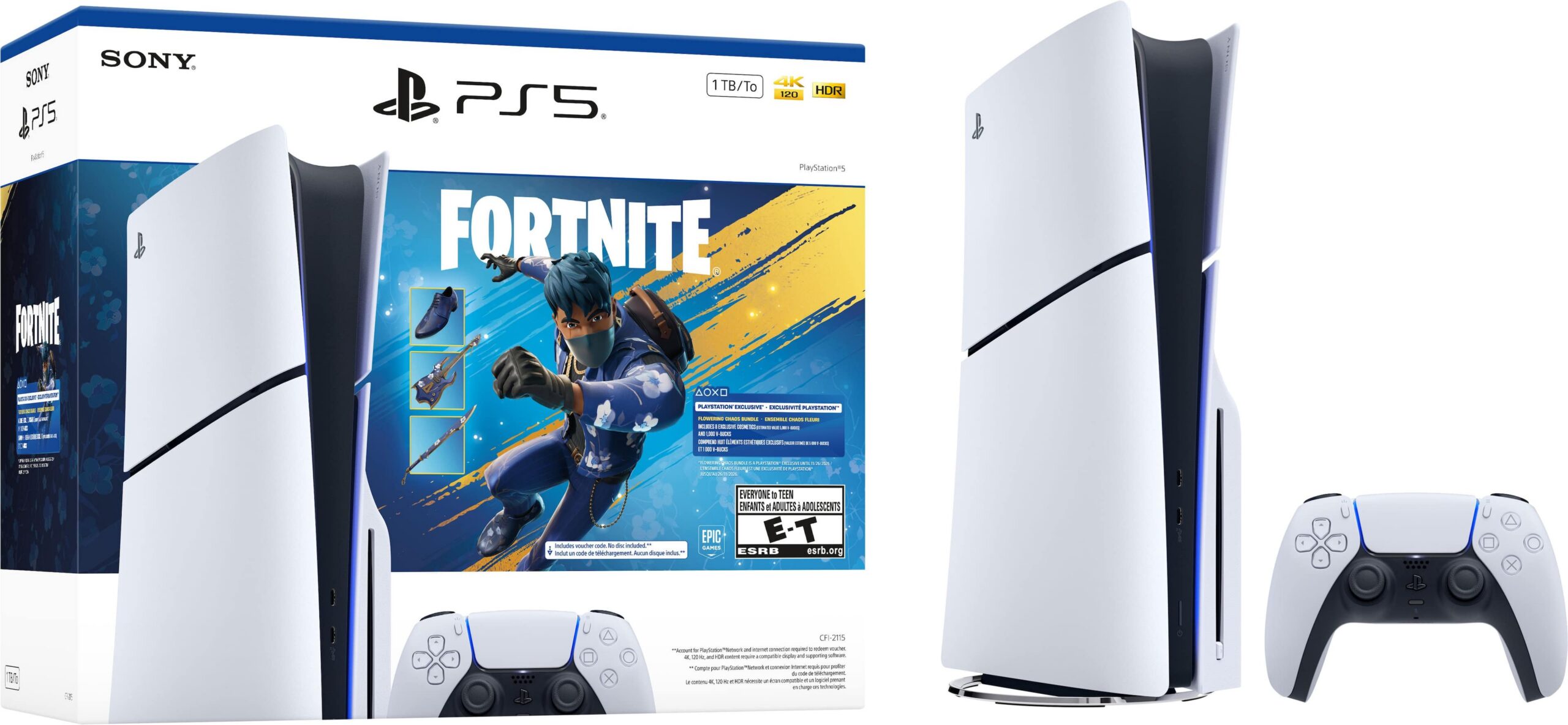 PlayStation 5 Console 1TB - Fortnite Flowering Chaos Bundle - PlayStation 5